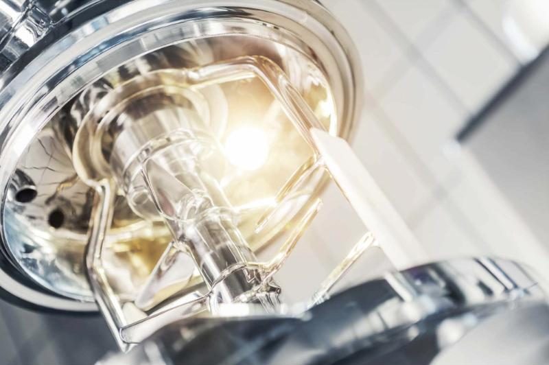 Agitator of a process mixer in cosmetics production